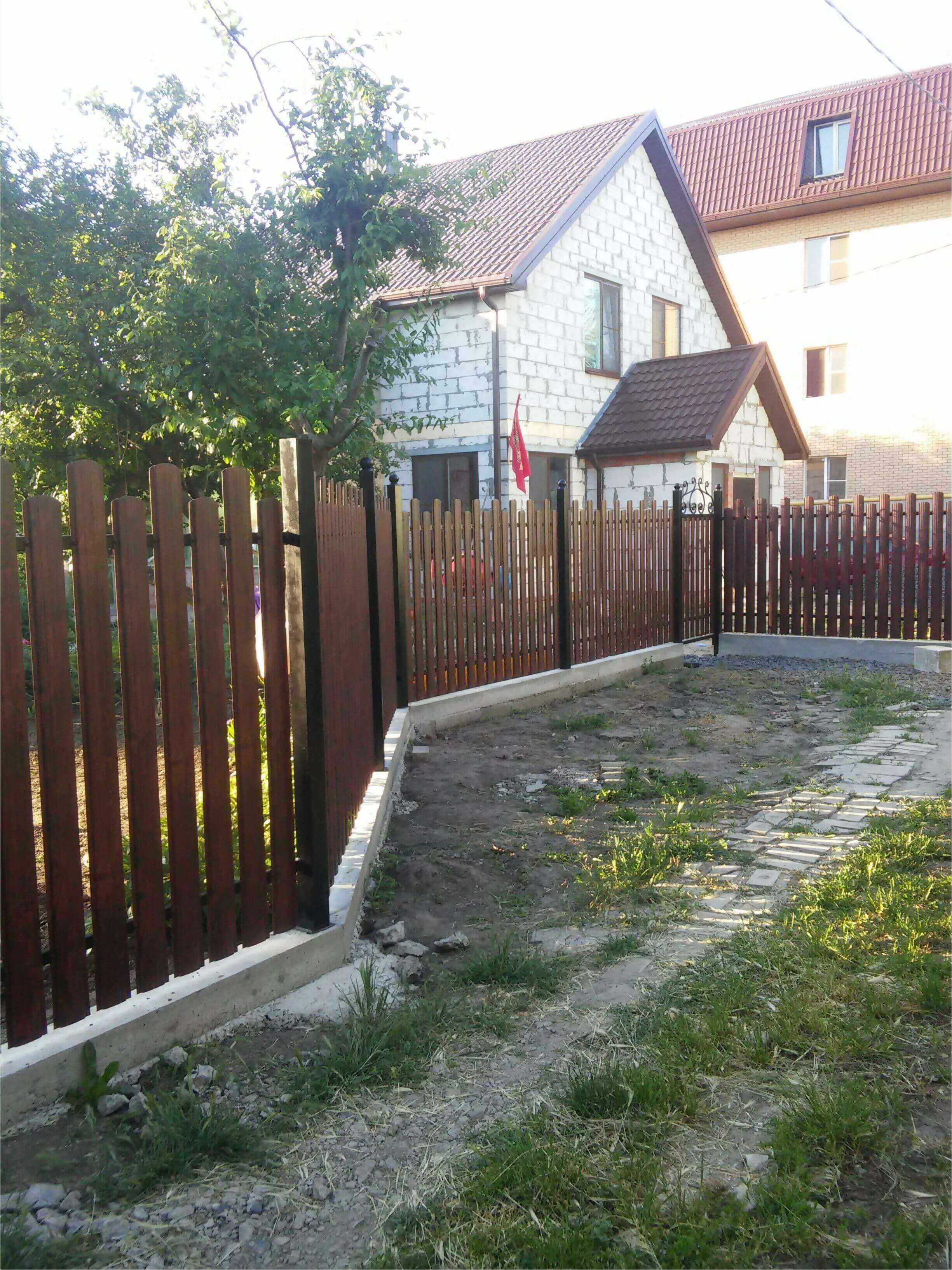Забор из штакетника 90м фото4 в Грозном