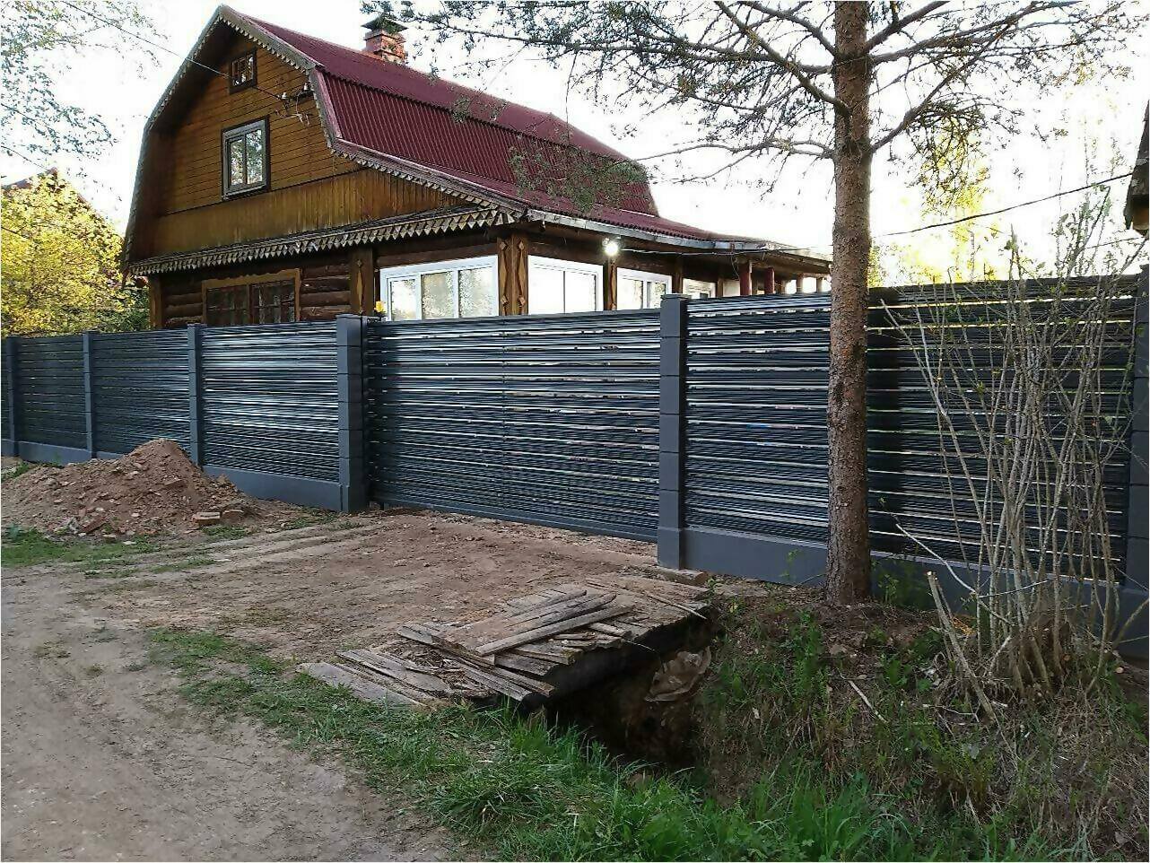 забор-ранчо из штакетника 75м фото4 в Грозном