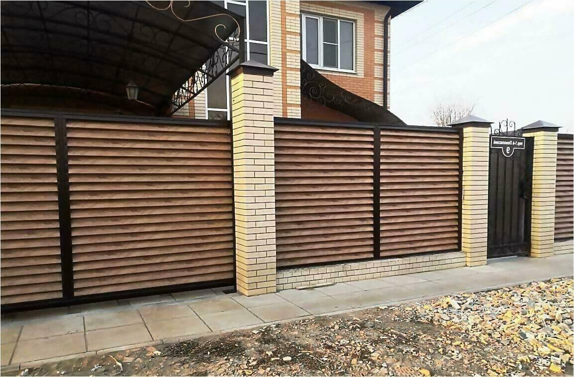 Забор жалюзи 50м светлое дерево фото5 в Грозном