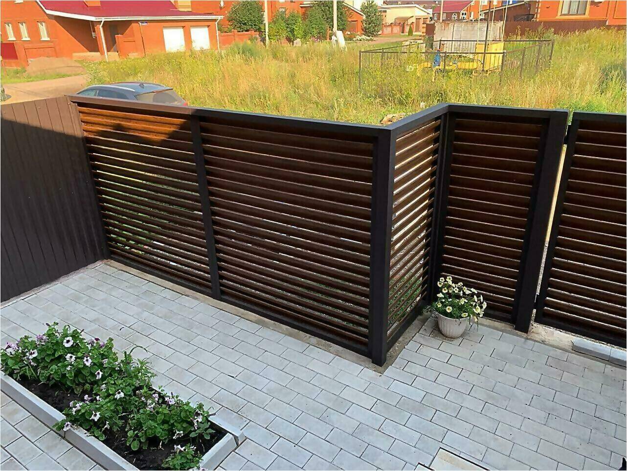 Забор-жалюзи каштан двусторонний фото5 в Грозном