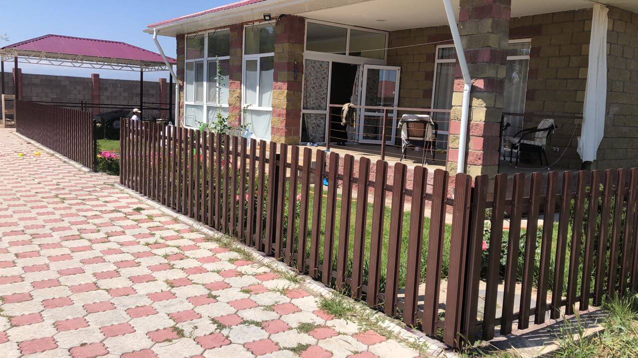 забор из штакетника шоколад фото1 в Грозном
