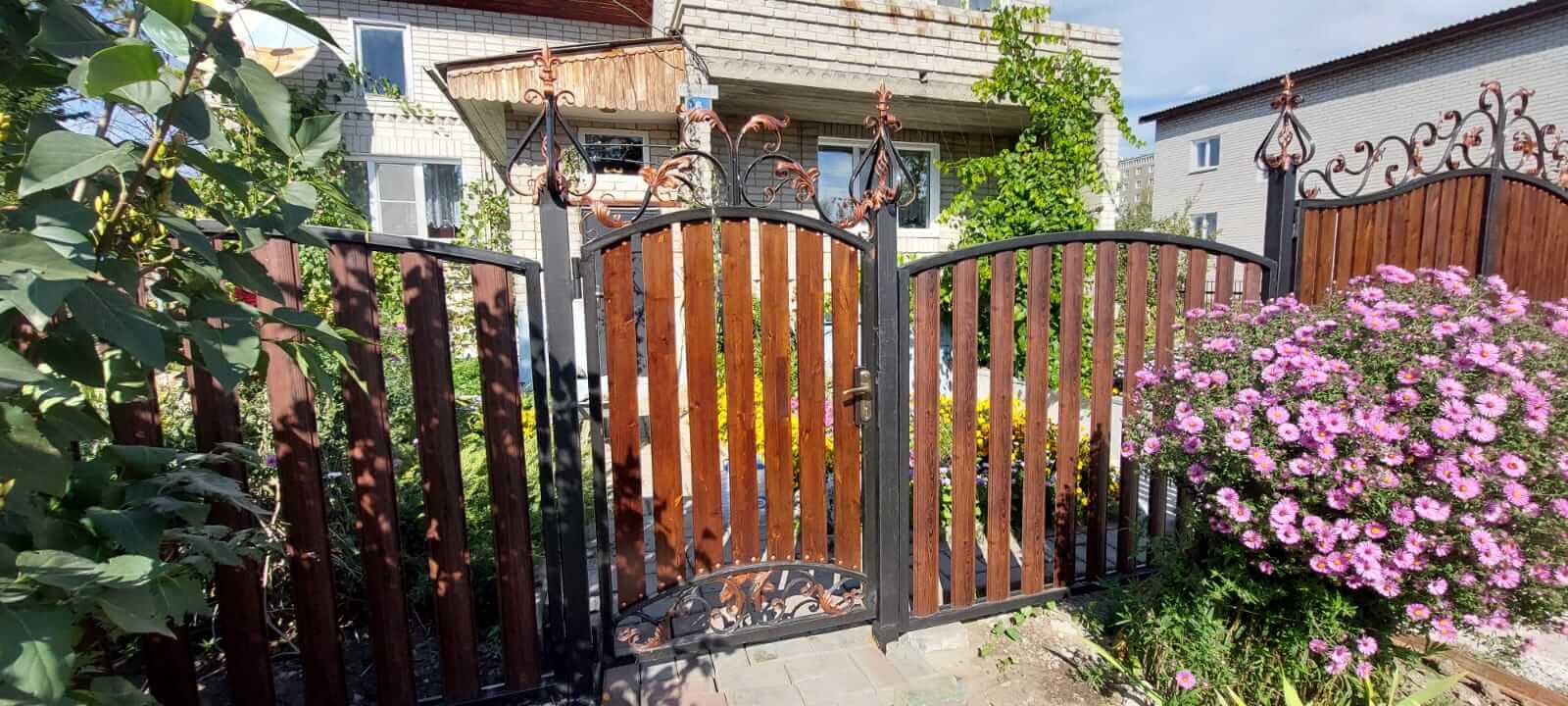 забор из штакетника каштан красный фото3 в Грозном