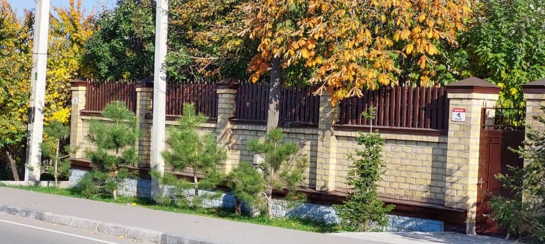 Забор из штакетника 90м Красный Каштан фото6 в Грозном