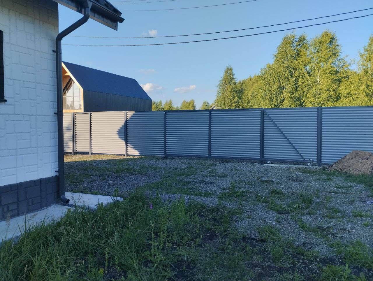 Забор из ламелей еврожалюзи 20м RAL7004 Серый фото 4 в Грозном