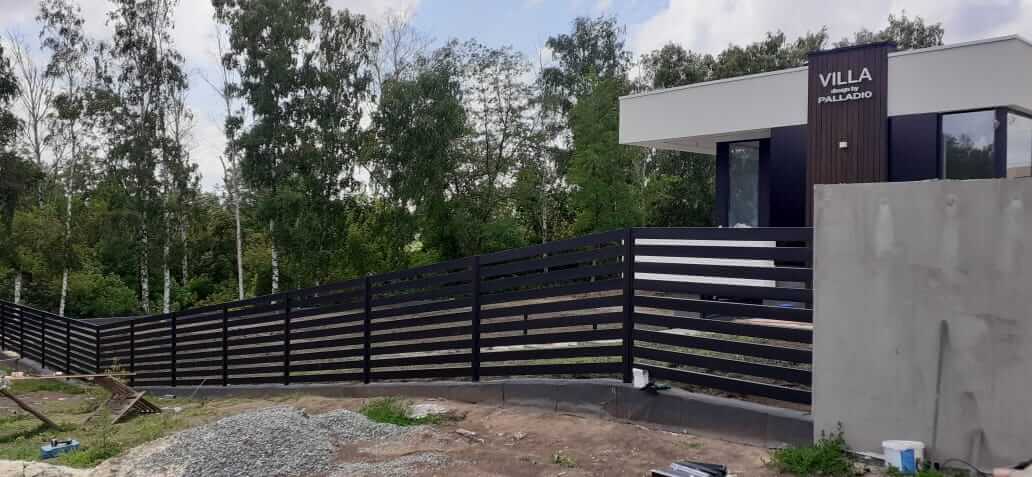 Забор-ранчо из металлопланкена 48м RAL9005 Черный МАТТЕ фото 2 в Грозном
