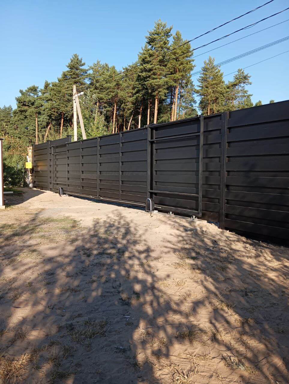 Забор-ранчо из металлопланкена 37м RAL9005 Черный МАТТЕ фото 2 в Грозном