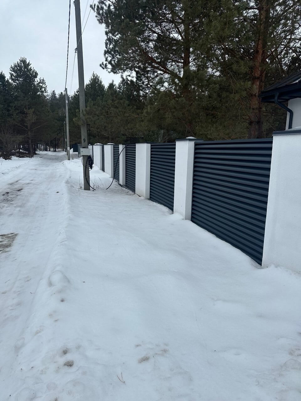 Забор-жалюзи 76м RAL7024/7024 Серый Графит двусторонний МАТТЕ фото 5 в Грозном