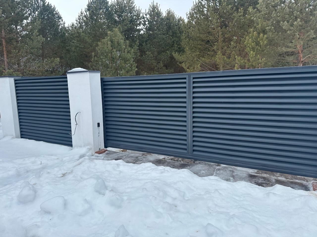 Забор-жалюзи 76м RAL7024/7024 Серый Графит двусторонний МАТТЕ в Грозном