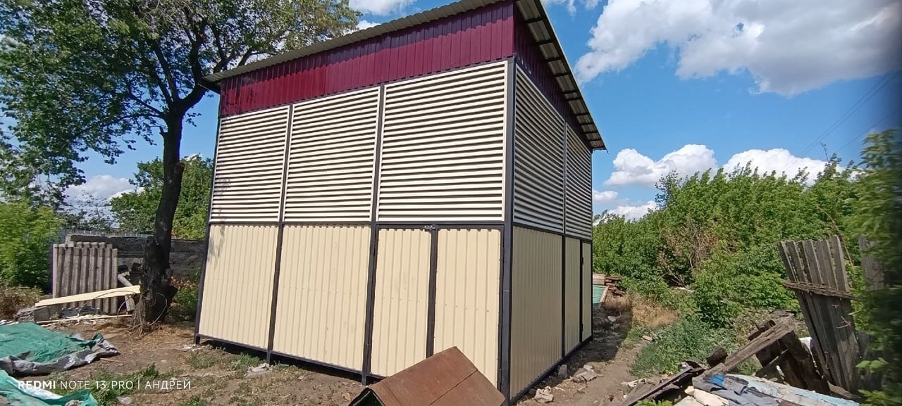 Сенник из ламелей еврожалюзи RAL1015 Слоновая Кость фото 2 в Грозном