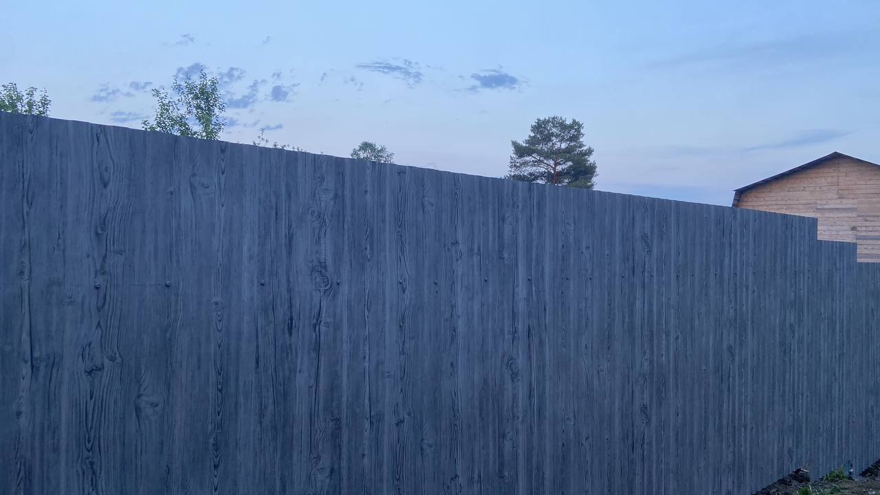 Забор из профнастила НС-10 42м Светлая Береза SteelArt фото 4 в Грозном