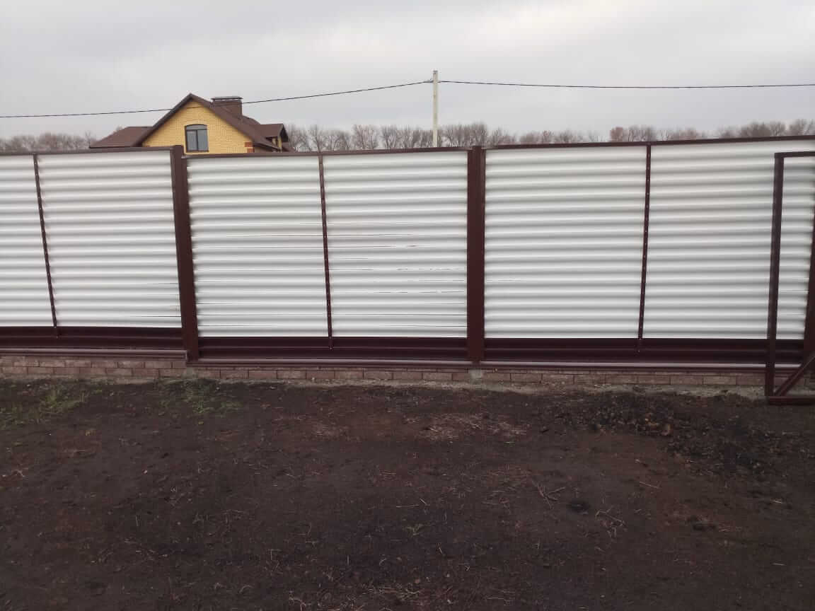 Забор-жалюзи 22м RAL9003/9003 Белый двусторонний фото 1 в Грозном