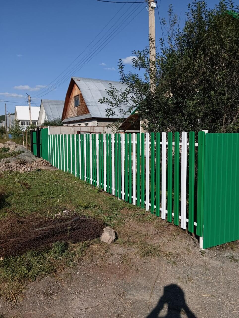 Забор из евроштакетника 10м RAL9003 Белый, RAL6029 Зеленая Мята в Грозном