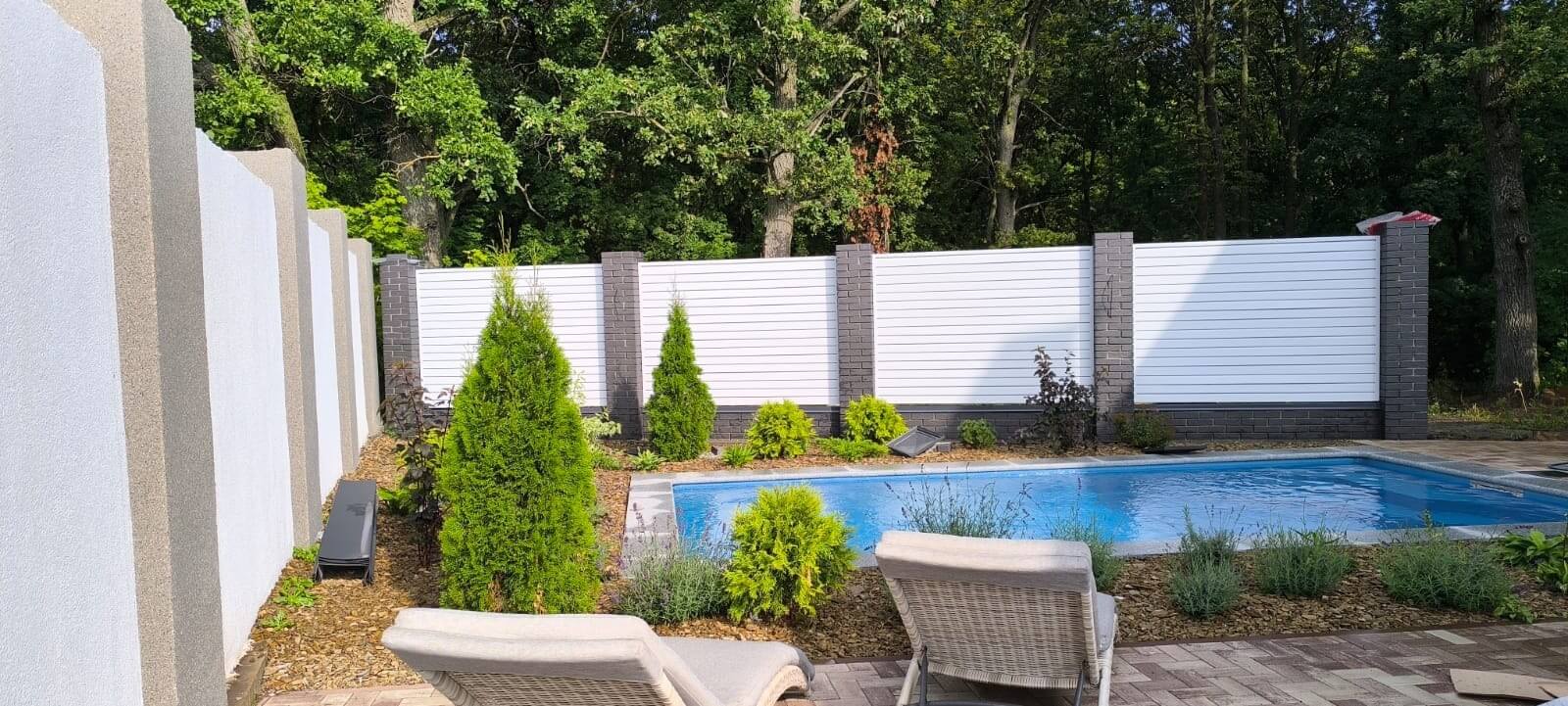 Забор-жалюзи из ламелей Хай-Тек 54м RAL9003 Белый фото 1 в Грозном